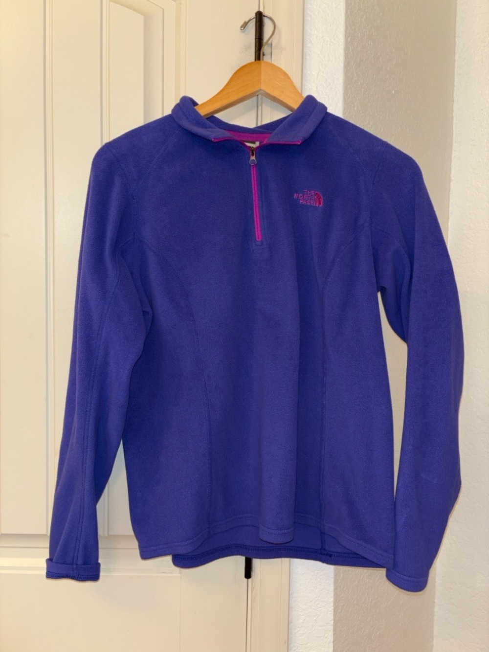 The North Face Medium Fleece Pullover Purple Pink 1/4 Zip Cozy‎ Jacket 💜✨